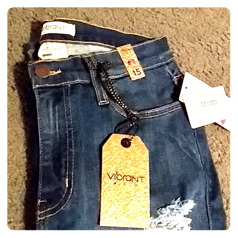 Vibrant Women's Juniors High Waist Stretchy Jeans